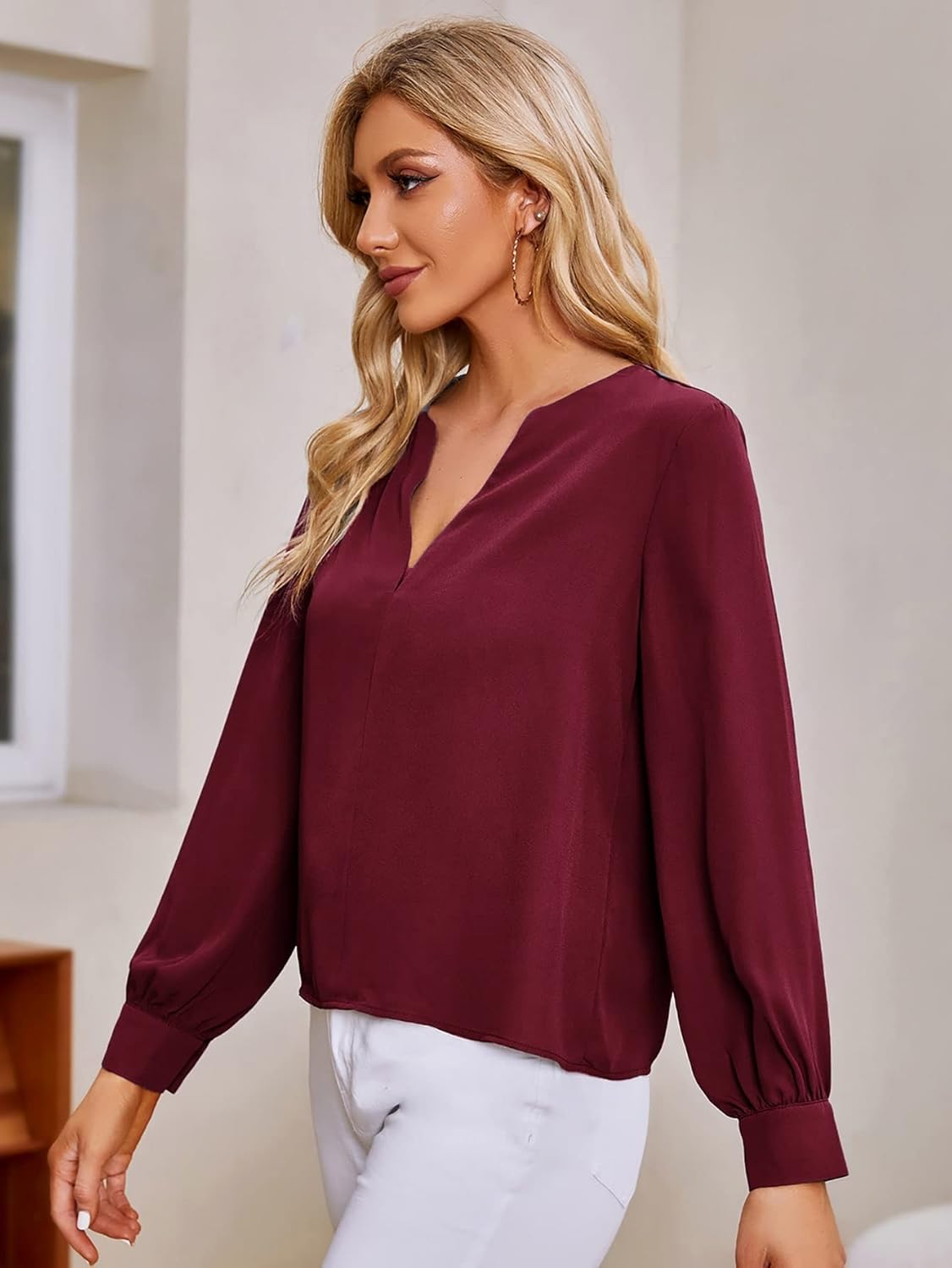 Chiffon V-neck Top