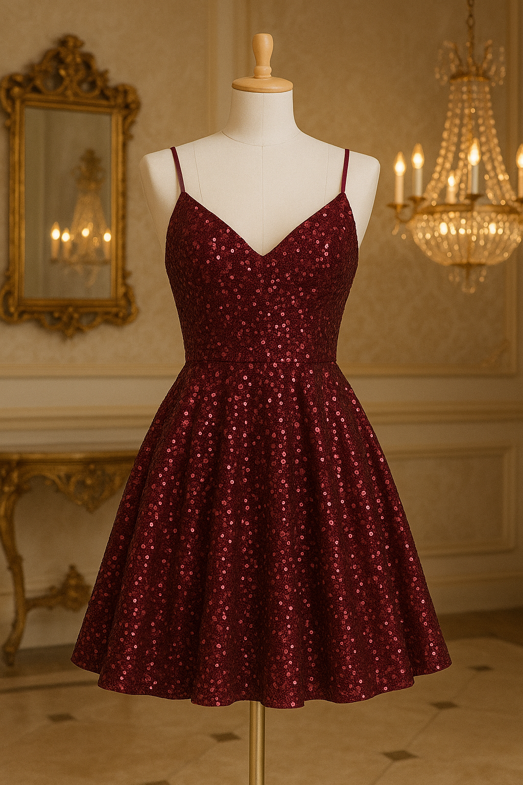 Red Sequin Dress