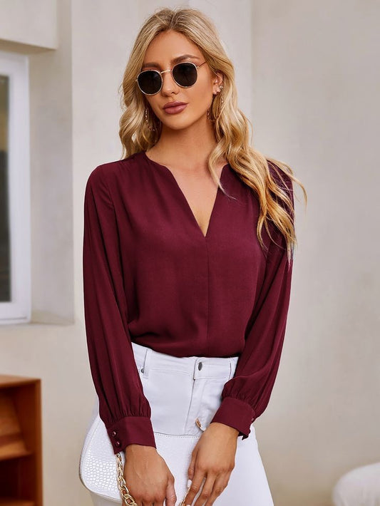 Chiffon V-neck Top